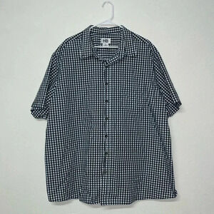 Harbor Bay 2XL plaid shirt men’s 2XL short sleeve plaid shirt blue button down